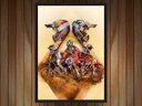 Ver imagem 2 de Quadro Decorativo Motos Motocross Esporte Radical Decorações Com Moldura G02