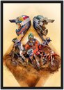Ver imagem 1 de Quadro Decorativo Motos Motocross Esporte Radical Decorações Com Moldura G02