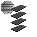 Ver imagem 2 de Kit 4 Prateleira Preta 30X15 + Suporte Flutuante Mdf Organizadora Decoração Cozinha Banheiro Sala