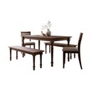 Ver imagem 2 de Mesa de Jantar 160cm 8979wn com 2 Cadeiras Estofadas 8981wn e 2 Bancos 8980wn Rubi Café Finestra