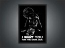 Ver imagem 3 de Quadro Decorativo Star Wars Darth Vader Frases Nerd Geek Decorações Com Moldura