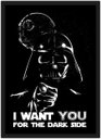 Ver imagem 1 de Quadro Decorativo Star Wars Darth Vader Frases Nerd Geek Decorações Com Moldura