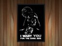 Ver imagem 2 de Quadro Decorativo Star Wars Darth Vader Frases Nerd Geek Decorações Com Moldura