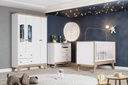 Ver imagem 1 de Quarto Completo Infantil De Bebe Henn Confete Guarda Roupa + Cômoda + Berço
