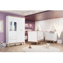 Ver imagem 2 de Quarto Completo Infantil De Bebe Henn Confete Guarda Roupa + Cômoda + Berço