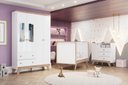 Ver imagem 2 de Quarto Completo Infantil De Bebe Henn Confete Guarda Roupa + Cômoda + Berço