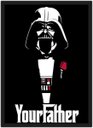Ver imagem 1 de Quadro Decorativo Star Wars Darth Vader Poderoso Chefão Nerd Geek Decorações Com Moldura