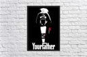 Ver imagem 3 de Quadro Decorativo Star Wars Darth Vader Poderoso Chefão Nerd Geek Decorações Com Moldura