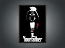Ver imagem 4 de Quadro Decorativo Star Wars Darth Vader Poderoso Chefão Nerd Geek Decorações Com Moldura