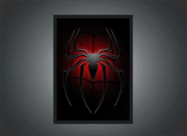 Quadro Decorativo Homem Aranha Super Heróis Nerd Geek Decorações Com Moldura G2 - 3