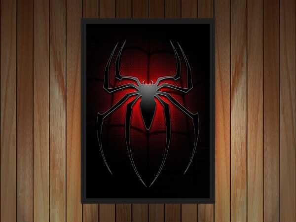 Quadro Decorativo Homem Aranha Super Heróis Nerd Geek Decorações Com Moldura G2 - 2