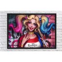 Ver imagem 4 de Quadro Decorativo Arlequina Esquadrão Suicida Nerd Geek Decorações Com Moldura