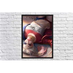 Quadro Decorativo Arlequina Esquadrão Suicida Nerd Geek Decorações Com Moldura G3 - 3