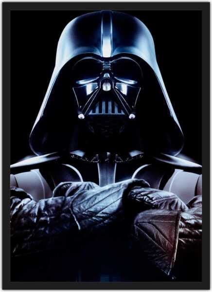 Quadro Decorativo Darth Vader Star Wars Nerd Geek Decorações Com Moldura G010