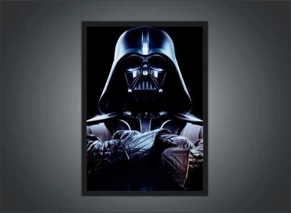 Quadro Decorativo Darth Vader Star Wars Nerd Geek Decorações Com Moldura G010 - 2