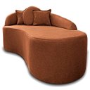 Ver imagem 5 de Divã 1,70 Sofá Forma Orgânica Curvo Linho para Salas e Consultorio Aurea