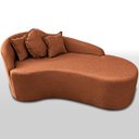 Ver imagem 4 de Divã 1,70 Sofá Forma Orgânica Curvo Linho para Salas e Consultorio Aurea