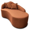 Ver imagem 1 de Divã 1,70 Sofá Forma Orgânica Curvo Linho para Salas e Consultorio Aurea