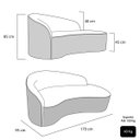 Ver imagem 6 de Divã 1,70 Sofá Forma Orgânica Curvo Linho para Salas e Consultorio Aurea
