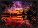 Ver imagem 1 de Quadro Decorativo Árvores Rio Paisagem Natureza Com Moldura G15