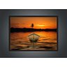 Quadro Decorativo Barco Praia Sol Mar Paisagem Natureza Com Moldura G19 - 2