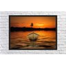 Quadro Decorativo Barco Praia Sol Mar Paisagem Natureza Com Moldura G19 - 4