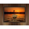 Quadro Decorativo Barco Praia Sol Mar Paisagem Natureza Com Moldura G19 - 3