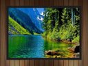 Ver imagem 2 de Quadro Decorativo Rio Pedras Árvores Paisagem Natureza Com Moldura