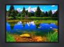 Ver imagem 3 de Quadro Decorativo Rio Árvores Paisagem Natureza Com Moldura G21