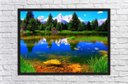 Ver imagem 4 de Quadro Decorativo Rio Árvores Paisagem Natureza Com Moldura G21