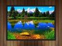 Ver imagem 2 de Quadro Decorativo Rio Árvores Paisagem Natureza Com Moldura G21