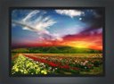Ver imagem 2 de Quadro Decorativo Jardim Flores Campo Paisagem Natureza Com Moldura