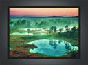 Ver imagem 3 de Quadro Decorativo Árvore Lago Tons Verdes Paisagem Natureza Com Moldura