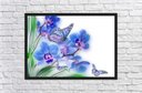 Ver imagem 4 de Quadro Decorativo Flores Azul Paisagem Natureza Com Moldura G10
