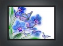 Ver imagem 2 de Quadro Decorativo Flores Azul Paisagem Natureza Com Moldura G10