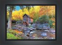 Ver imagem 2 de Quadro Decorativo Casa Pedra Rio Paisagem Natureza Com Moldura