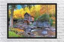 Ver imagem 4 de Quadro Decorativo Casa Pedra Rio Paisagem Natureza Com Moldura