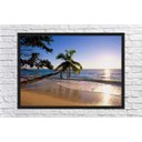 Ver imagem 4 de Quadro Decorativo Praia Mar Sol Coqueiros Paisagem Natureza Com Moldura Decorar