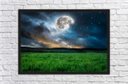 Ver imagem 4 de Quadro Decorativo Campos Verdes Lua Paisagem Natureza Com Moldura
