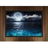 Quadro Decorativo Lua Reflexo Nas Águas Paisagem Natureza Com Moldura - 2