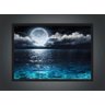 Quadro Decorativo Lua Reflexo Nas Águas Paisagem Natureza Com Moldura - 3