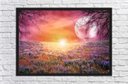 Ver imagem 4 de Quadro Decorativo Lua Flores Jardim Paisagem Natureza Com Moldura