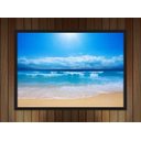 Ver imagem 4 de Quadro Decorativo Praia Mar Sol Paisagem Natureza Com Moldura Salas Decorações