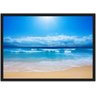 Quadro Decorativo Praia Mar Sol Paisagem Natureza Com Moldura Salas Decorações - 1