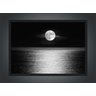 Quadro Decorativo Lua Preto E Branco Reflexo Nas Águas Paisagem Natureza Com Moldura - 2