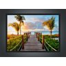 Quadro Decorativo Praia Mar Ponte Paisagem Natureza Com Moldura - 3