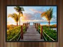 Ver imagem 2 de Quadro Decorativo Praia Mar Ponte Paisagem Natureza Com Moldura