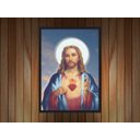 Ver imagem 2 de Quadro Decorativo Sagrado Coração De Jesus Religiosidade Decorações Com Moldura G01