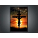 Ver imagem 3 de Quadro Decorativo Jesus Na Cruz Religiosidade Decorações Com Moldura G03