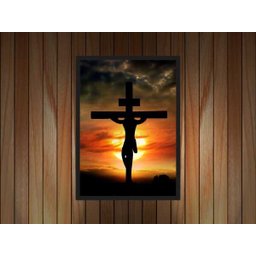 Quadro Decorativo Jesus Na Cruz Religiosidade Decorações Com Moldura G03 - 2
